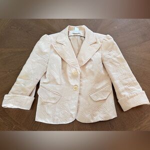 Worthington Light Cream Textured Blazer - Women’s Size 8